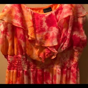 BRIGHT COLOR CREPE MAXIE DRESS